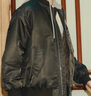 杰克·琼斯（JACK&JONES）25年秋冬男装棉衣飞行夹克男保暖宽松潮流连帽短款棉服外套男士 黑橄榄E06 M 175 实拍图