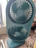 倍为12英寸120°摇头桌面风扇静音电风扇循环电扇台扇办公室宿舍床头多功能台式迷你usb风扇40000mAh 插电款-森林绿-12寸双轮大风力带摇头 实拍图