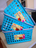 魔丽 多功能家用塑料篮子手提超市购物篮买菜便携篮药店专用 杂物厨房收纳筐篮 浅蓝色 小号28*21.5cm 实拍图