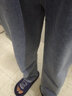 椋釉牛仔裤男秋季冬款宽松直筒长裤新款九分百搭男士裤子男休闲裤男 灰色+中蓝 L （115-130斤可穿） 实拍图