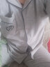南极人纯棉睡衣男秋冬季长袖长裤休闲宽松开衫可外穿男士全棉家居服套装 浅灰 2XL /140-160斤左右 实拍图