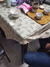 嘉枝鹿棉麻桌布日系布艺田园小清新长方形餐茶几台布客厅家用网红ins 大格子白（带花边） 80*120cm 实拍图