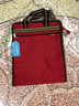 优必利 竖版多功能手提文件袋 办公商务 牛津布加厚双层文件包公文包防水 手提竖版带底 1个装 1203红色 实拍图