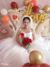 红妆饰佳 抹胸主婚纱礼服2025新款新娘星空拖尾森系显瘦简约出门纱 浅香槟齐地 M 实拍图