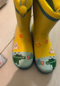 lemonkid儿童雨鞋高筒女童男孩防水防滑橡胶雨靴学生水鞋 黄色异次元 35 实拍图
