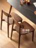源氏木语 实木餐椅简约现代橡木靠背椅软包休闲椅北欧餐厅单人椅子 【白蜡木胡桃色】实木椅 实拍图