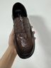 公牛世家男鞋2025新款秋冬季牛皮透气休闲皮鞋男一脚蹬软底开车豆豆乐福鞋 棕色【四季款单鞋】GN12310Z071 42 （标准皮鞋码） 实拍图
