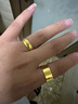 金世喜999足金光面戒指黄金平板男士女士黄金戒指 显宽显大活口情侣对戒 金重10.69g 实拍图
