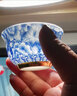 京隆堂珐琅彩陶瓷茶具小茶杯内白功夫茶具茶杯品茗个人单杯 满花牡丹反口杯 实拍图