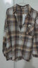 米子旗格纹衬衫女春秋2025年新款韩版休闲宽松Polo领开衫百搭上衣 咖色 M 100-120斤 实拍图