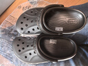 卡骆驰（CROCS）洞洞鞋贝雅卡骆班轻便耐磨一脚蹬休闲鞋|205089 黑色/白色-066 36 /37(220mm) 实拍图