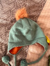 lemonkid婴儿帽子羊毛护耳毛线帽宝宝儿童帽子保暖防风 科林小鸭蓝 48-52 晒单实拍图