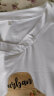 诗娅达短袖T恤女2024夏季新款洋气减龄短款修身正肩小衫V领体恤 白色【花帽女人】 2XL建议130-145斤 实拍图