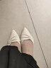 大东时尚浅口鞋女2026新款优雅低跟内增高单鞋尖头女鞋0717 米色 36 实拍图
