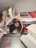 PLAYPANDA猫眼墨镜美式复古女小脸潮网红拍照开车专用旅游防晒小脸太阳眼镜 黑框经典灰 实拍图