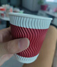 得力(deli) 一次性带盖咖啡杯加厚防烫纸杯子奶茶豆浆热饮杯420ml 50只装 实拍图