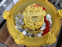 礼之源 招财聚宝盆金蟾工艺品摆件 店铺开业礼品 办公室家居客厅装饰品 大号金蟾聚宝盆 长34宽34高24CM 实拍图