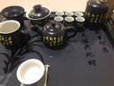丰收日 茶具套装办公室家用整套功夫茶具汝瓷紫砂茶台茶盘茶道配件 流水兰花茶盘黑（黑唐诗） 1件 实拍图