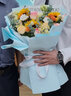 幽客玉品毕业季鲜花速递向日葵混搭花束生日礼物送学生老师全国同城配送 3朵向日葵玫瑰混搭花束 实拍图