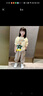 迪士尼（Disney）女童套装春秋季4-6岁7新款洋气秋夏装女孩长袖卫衣儿童衣服labubu 杏色套装【春秋款】 130 适合120-130cm年龄7-8岁 实拍图