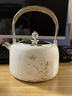 莉翠行（LICUIHANG） 银壶999足银日式手工烧水壶雪花银茶壶实用银壶煮水壶银茶具茶壶 兰花壶 455克+【国检证书 礼盒】 实拍图