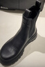 爱步（ECCO）短靴女 牛皮时尚厚底增高英伦风切尔西靴 踪迹220753 黑色36 实拍图