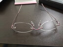 菲尔渡边 超轻钛镜架配超韧渐进色镜片防蓝光钻石无框切边近视眼镜1062 钛架+1.61无色非球超韧镜片 实拍图