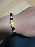 庆怡黄金貔貅手链男士 999足金转运珠黑玛瑙金珠手串 送爸爸生日礼物 6mm黑玛瑙1貔貅2金珠 约1.5g 实拍图