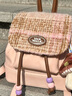 出走春日牧场 复古牛仔女生双肩包ins大学生书包小背包礼物小众妈咪包 可爱粉 实拍图