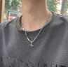 银瑜芒星双层项链男款潮锁骨链轻奢小众设计感嘻哈风情侣男女项链礼物 芒星双层项链 实拍图