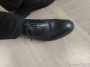 卡帝乐鳄鱼（CARTELO）男士皮鞋商务正装鞋男软皮耐磨透气皮鞋男9611 黑色增高款 38 实拍图