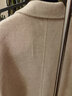 太平鸟阿尔巴卡羊驼毛双面呢大衣女优雅茧型冬装 米白 S 实拍图