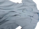 晚白 2024年夏新款气质纯色衬衫长裙修身系带百搭通勤A字连衣裙 蓝色 XL 晒单实拍图