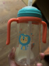 皇宠 儿童水杯PPSU学饮杯宝宝吸管杯直饮喝水喝奶杯婴儿奶瓶 橙330ML 实拍图