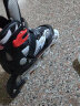 美洲狮（COUGAR）轮滑鞋儿童闪光溜冰鞋男女滑冰旱冰鞋女轮滑鞋男童 黑白全闪套装 M(可调31-36码) 实拍图