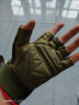 浴战健身手套男运动骑行战术手套单杠引体向上单杠器训练耐磨防滑半指 迷彩绿-半指 L 实拍图