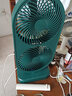倍为12英寸120°摇头桌面风扇静音电风扇循环电扇台扇办公室宿舍床头多功能台式迷你usb风扇40000mAh 充电款-森林绿-12寸双轮10000Ah带摇头 实拍图