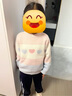 戴维贝拉（DAVE＆BELLA）女童毛衣半边绒儿童针织衫女秋季幼儿线衣小童秋装幼童线衫打底衫 粉色 140 cm（建议身高130-140cm） 实拍图