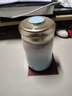 乾唐轩活瓷杯 快乐 水杯茶杯带盖 咖啡杯喝水陶瓷杯 高级女士水杯礼物女 白浅水蓝300ml 实拍图