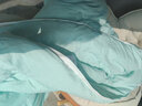 海澜之家（HLA）7A抗菌宿舍被子冬天棉被春秋被子被芯冬被超柔磨毛面料大豆纤维被 【7A抑菌 立体加厚】白色-灰边 【春秋被】200*230cm/约5.0斤 实拍图