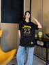NBA【新品】杜兰特库里詹姆斯东契奇亚历山大短袖速干休闲篮球服t恤 湖人-詹姆斯运动休闲T恤(黑色) M 实拍图