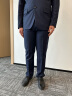 罗蒙高端免烫抗皱西服套装男士商务休闲婚礼正装西服外套上衣服男装 藏青(西服+西裤+衬衫+大礼包) XL 实拍图
