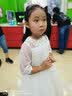 小咔衣浓儿童礼服公主裙蓬蓬纱花童婚纱小女孩长袖主持人钢琴演出服春秋季 098白色长款A6 140 实拍图