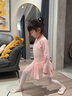 艾舞戈儿童舞蹈服春秋练功女童跳舞衣幼儿园宝宝连体芭蕾舞裙中国舞服装 芭蕾粉-长袖 130 码 高110-120cm重38-48斤 实拍图