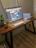 官顾 实木电脑桌北欧书房书桌简约家用办公学习写字桌简易卧室书法桌铁艺工作台长方形桌子 单桌:140*70*75cm 厚5cm 实拍图