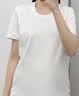 初棉60s丝光棉正肩白色短袖T恤女26夏纯棉圆领内搭打底衫百搭上衣 云朵白-半月领 L 实拍图