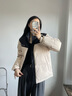 波司登（BOSIDENG）【反季】羽绒服杨紫同款男女情侣款短款运动立领新国标90绒外套 日出沙丘7A41 S 160/84A 实拍图