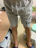 啄木鸟【两条装】休闲短裤男运动五分大裤衩夏季5分宽松速干沙滩裤男装 浅灰色+深灰色【2-条装】 2XL (125斤-140斤可穿) 实拍图