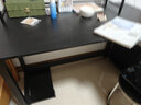 蔓斯菲尔 转角电脑桌电竞桌台式家用转角书桌书架组合办公桌写字台 碳纤维色右款120x100+置物架90CM L型宽大桌面  实拍图
