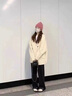 相伊恋人针织外套女25年春秋季新款毛衣外搭中长款宽松开衫慵懒风韩版上衣 米白色 均码 【建议80-140斤】 实拍图